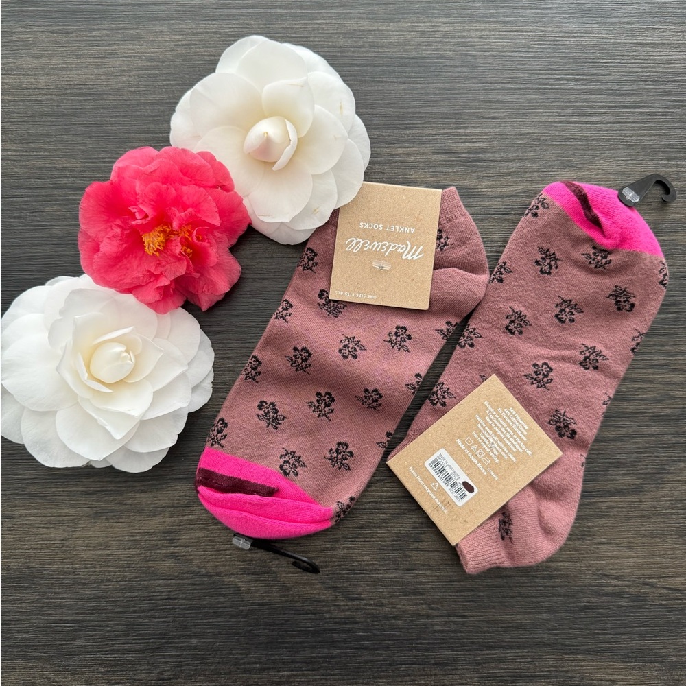 NWT Madewell Floral Anklet Socks 2 Pairs